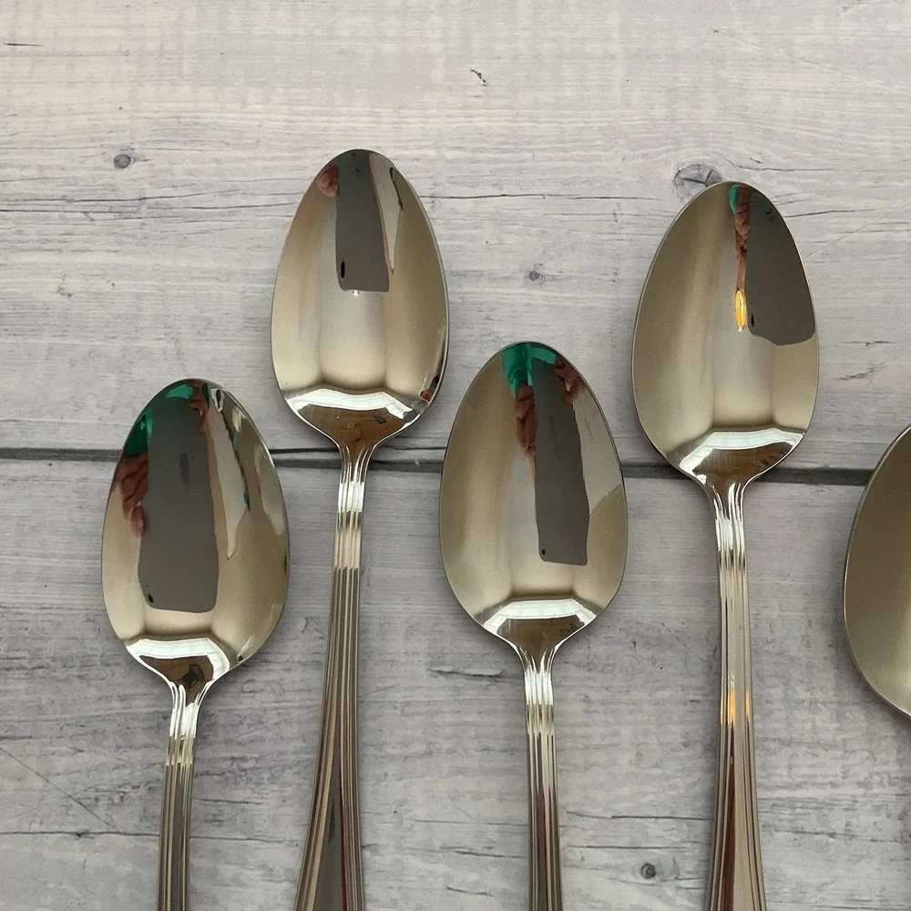 Wallace ARLINGTON Oval Place Spoons Set Of 8 Stainless Steel Flatware #2